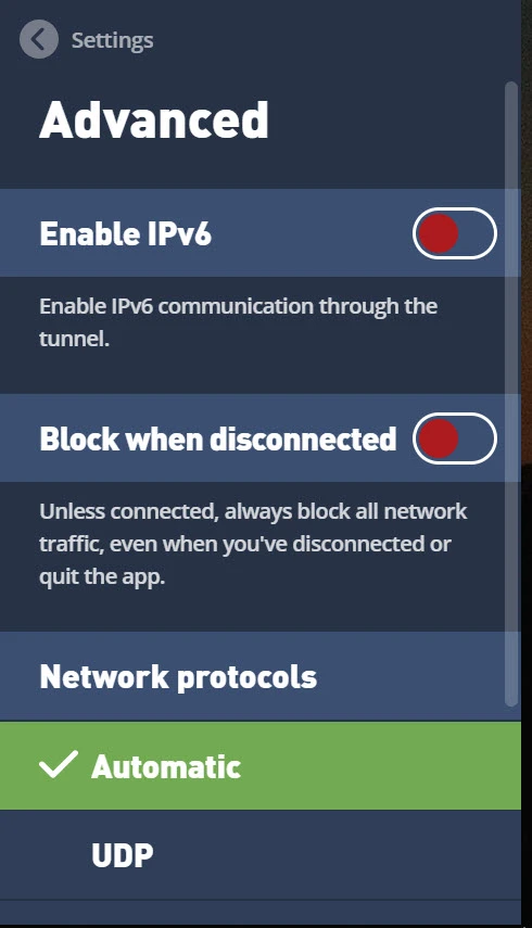 Mullvad VPN — Screenshot 3